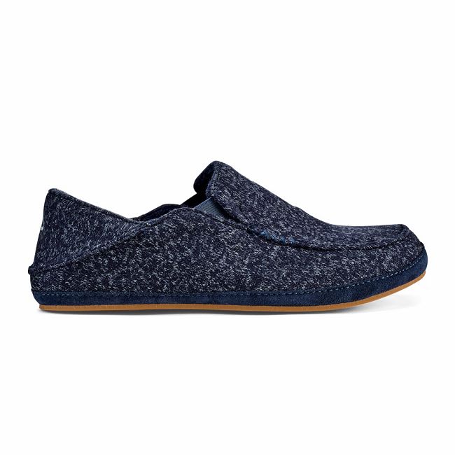 Olukai Men's Moloa Hulu Slipper - Trench Blue US493-867